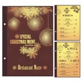 Special Christmas Restaurant menu for pizza