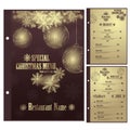 Special Christmas Restaurant menu for pizza Royalty Free Stock Photo