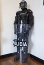 Special colombian riot police ESMAD unit suit with shield