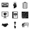 Special computer icons set, simple style Royalty Free Stock Photo