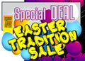 Special Deal, Easter Tradition Sale - Comic book style holiday related text.