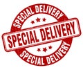 special delivery stamp. special delivery label. round grunge sign Royalty Free Stock Photo