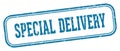 special delivery stamp. special delivery rectangular stamp on white background Royalty Free Stock Photo