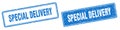 Special delivery stamp set. special delivery square grunge sign Royalty Free Stock Photo