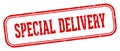 special delivery stamp. special delivery rectangular stamp on white background Royalty Free Stock Photo