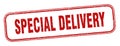 special delivery stamp. special delivery square grunge sign. Royalty Free Stock Photo