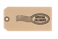 Special Delivery tag. Royalty Free Stock Photo