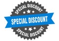 special discount sign. special discount round isolated ribbon label. Royalty Free Stock Photo