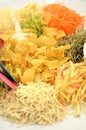 A special dish during Chinese New Year called Yusheng or Yee Sang Royalty Free Stock Photo