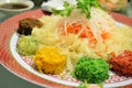 A special dish during Chinese New Year called Yusheng or Yee Sang Royalty Free Stock Photo