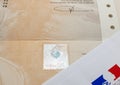 Special document with the holographic stamp and Ministry of Interior envelope