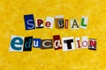 Special education needs learn teaching teacher dedication training Royalty Free Stock Photo