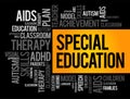 Special Education is the practice of educating students in a way that accommodates their individual differences, disabilities, and Royalty Free Stock Photo
