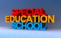 special education school on blue Royalty Free Stock Photo
