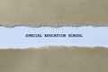 special education school on white paper Royalty Free Stock Photo