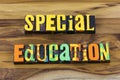 Special education teacher learning knowledge school student needs Royalty Free Stock Photo