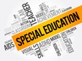 Special Education word cloud collage, education concept background Royalty Free Stock Photo