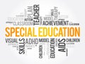 Special Education word cloud collage, education concept