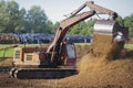 Special equipment for collecting peat. Royalty Free Stock Photo