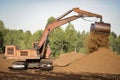 Special equipment for collecting peat. Royalty Free Stock Photo