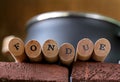 Special fondue forks with letters