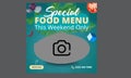 Special Food Menu social media post template Royalty Free Stock Photo