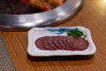 Special food Raw beef liver Royalty Free Stock Photo