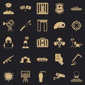 Special forces icons set, simple style Royalty Free Stock Photo