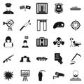 Special forces icons set, simple style Royalty Free Stock Photo