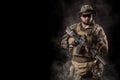 Special forces operator with rifle Royalty Free Stock Photo