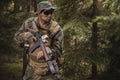 Special Forces soldier with assault rifle Royalty Free Stock Photo