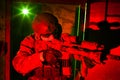 Special forces soldier during night mission Royalty Free Stock Photo