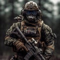 Special Forces soldiers and their advanced helmets super realistic