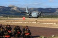 Special forces waiting for transport plane