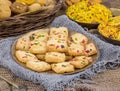 Special Freshly Stacked Sweet Cashew Nut Cookies or Biscuits