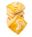 Special Freshly Stacked Sweet Cashew Nut Cookies or Biscuits