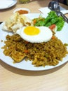 Special fried rice with sunny side up egg, a typical Indonesian dish