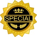 Special Gold Luxury Badge Emblem Icon