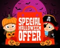 Special Halloween offer design background
