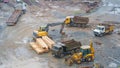 Special heavy construction equipment at a construction site Royalty Free Stock Photo