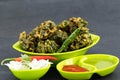 Special Indian Chaat Snacks Palak Pakoda Bhajji Chat Or Paalak Pakora Bajji Bhajiya Rich In Fiber Vitamin Mineral And Protein Is