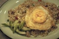 Special kaempferia galanga, kencur fried rice served with eggs and pickles