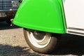 Special limited edition Citro n 2CV in white and green. Royalty Free Stock Photo