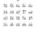 Special machinery Well-crafted Pixel Perfect Vector Thin Line Icons 30 2x Grid for Web Graphics and Apps.