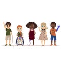 Special needs children. Children with disabilities Royalty Free Stock Photo