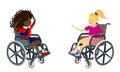 The special needs of children with disabilities. Vector illustration Royalty Free Stock Photo