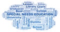 Special Needs Education word cloud. Royalty Free Stock Photo