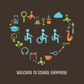 Special Needs Students Inclusion Education Illustration