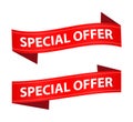 Special offer ribbon banner Royalty Free Stock Photo