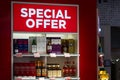 Special offer for alcoholic drinks at Istanbul international airport duty free shop, travelling Turkey